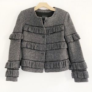 Club Monaco Tiered Ruffle blazer